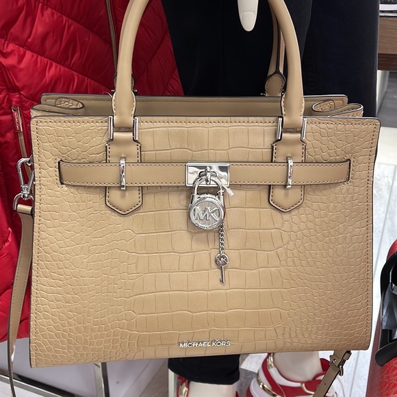 MICHAEL KORS HAMILTON MEDIUM SATCHEL 
 COLOR: Camel
NWT - Picture 13 of 16